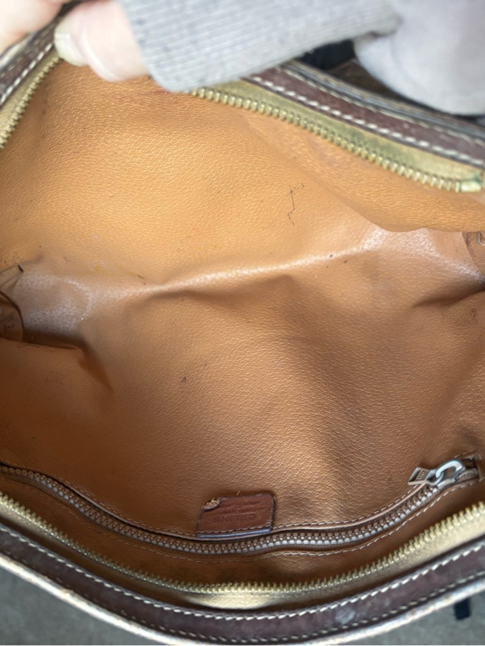 Celine Brown Monogram Coated Canvas Travel Pouch - Picture 8 of 9